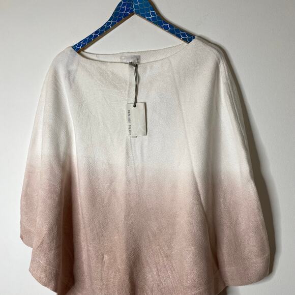 BAREFOOT DREAMS CozyChic Ultra Lite Ocean Breeze Poncho Ombré Rose Mist OS NWT - Picture 3 of 10